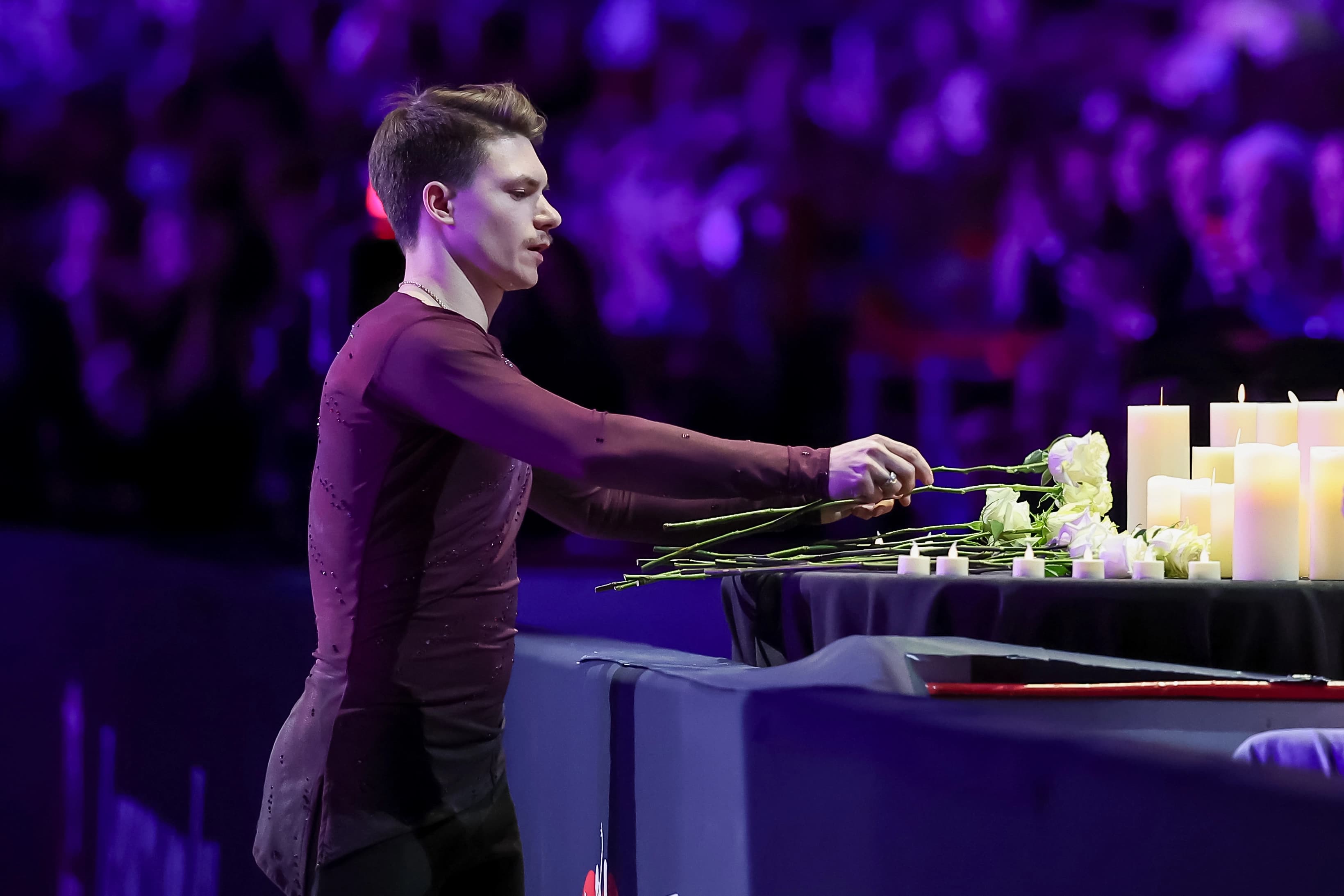 Max breaks down in tears following his first performance since the passing of his parents