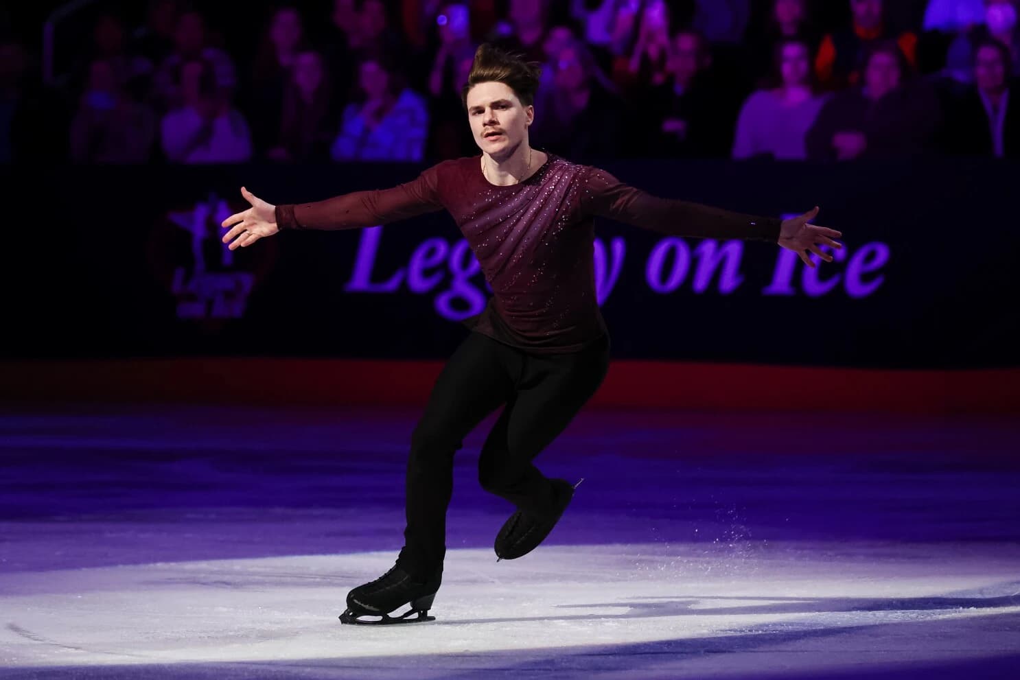 Max skates through his Legacy on Ice performance