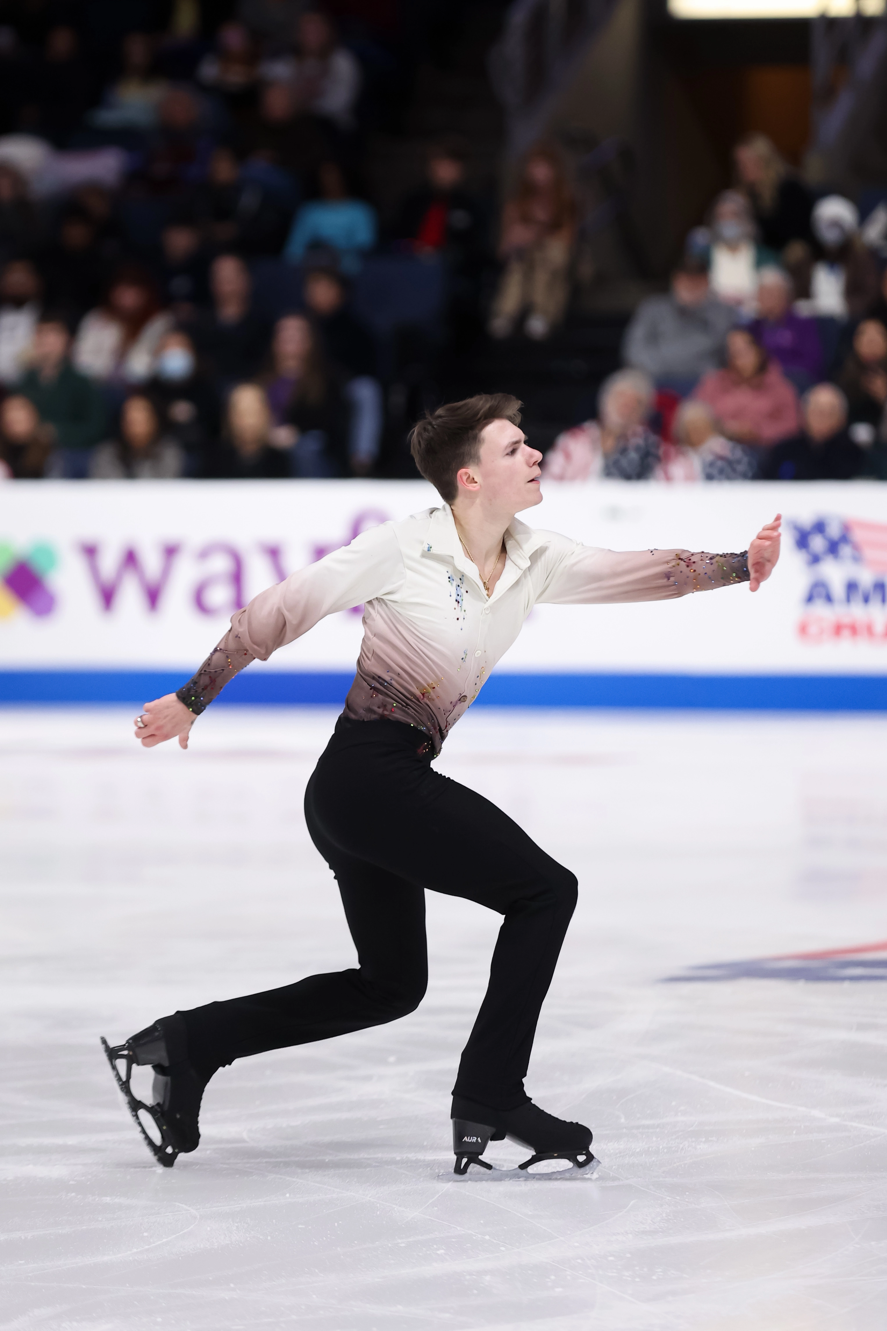 Max striding through his program.